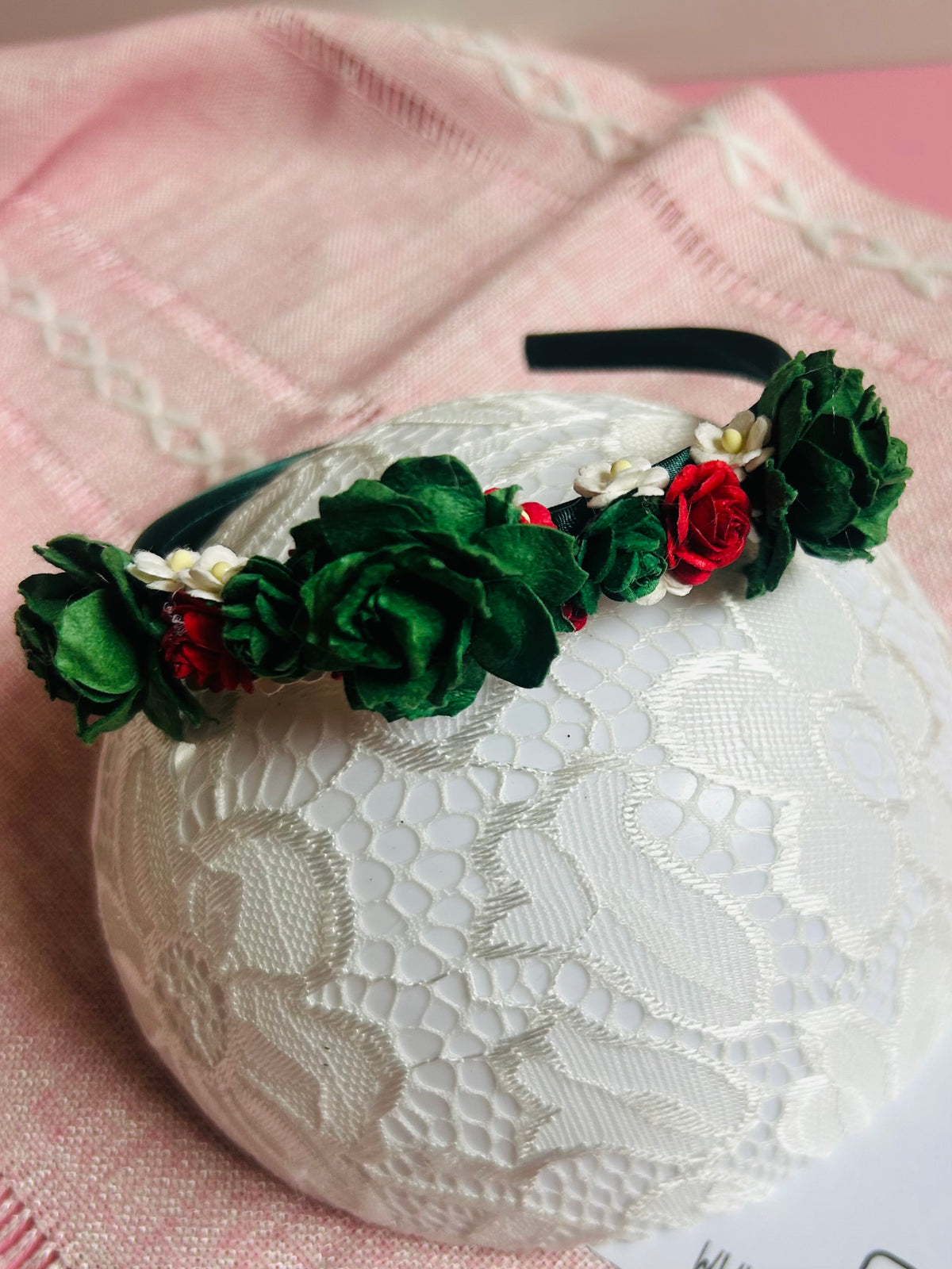Green Flower Headband