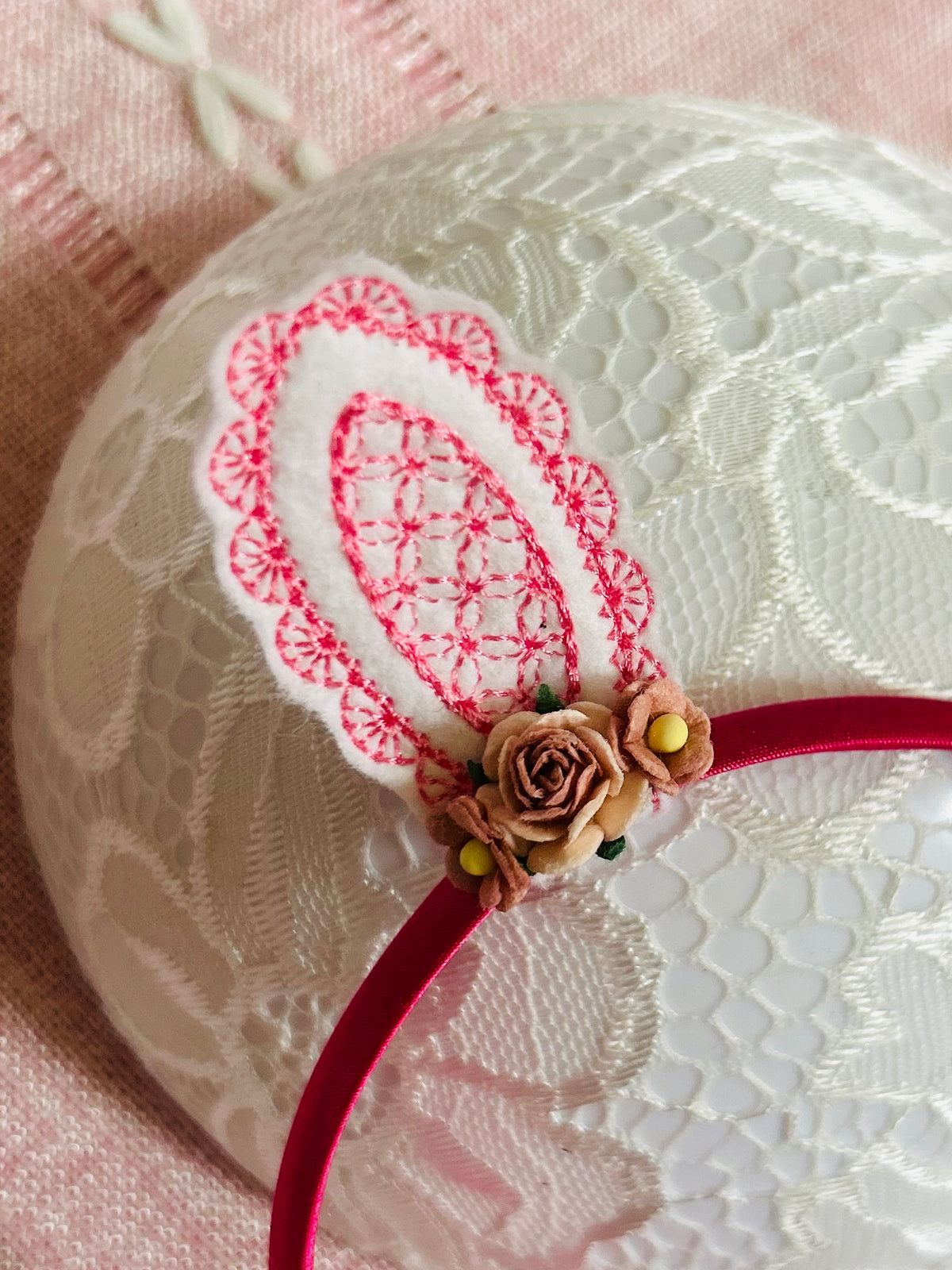 Pink Bunny Headband