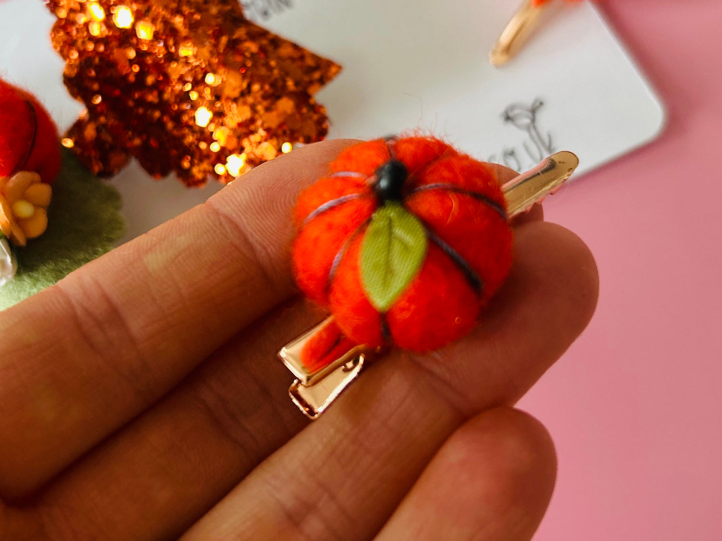 Pumpkin Hair Clips