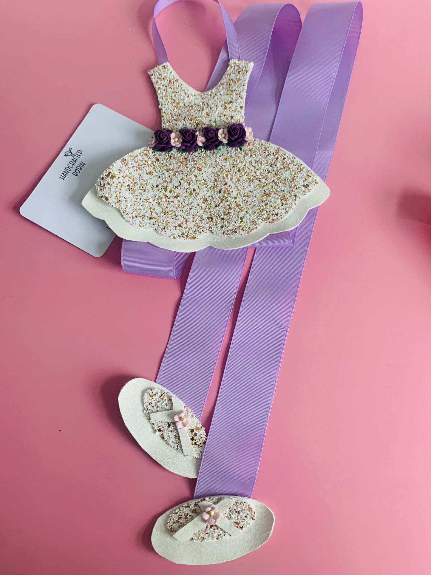 Purple Tutu Bow Holder