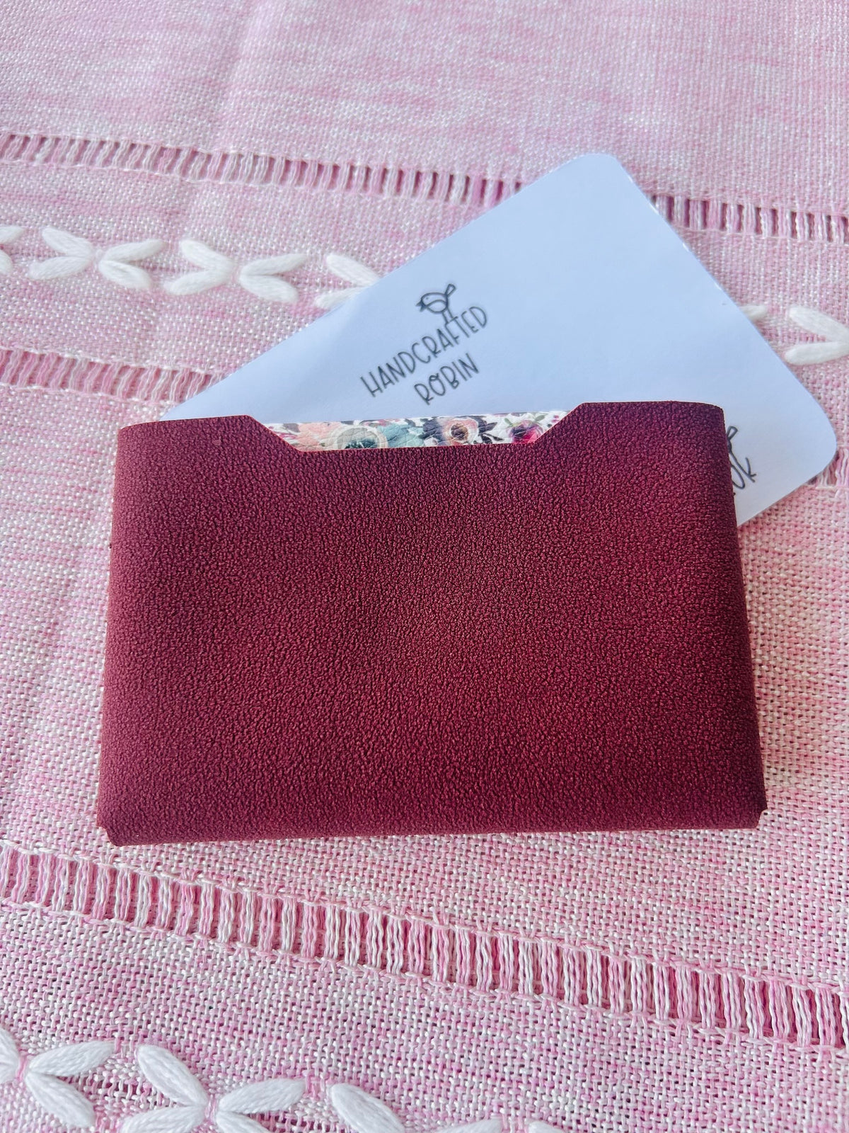 Maroon Floral Purse