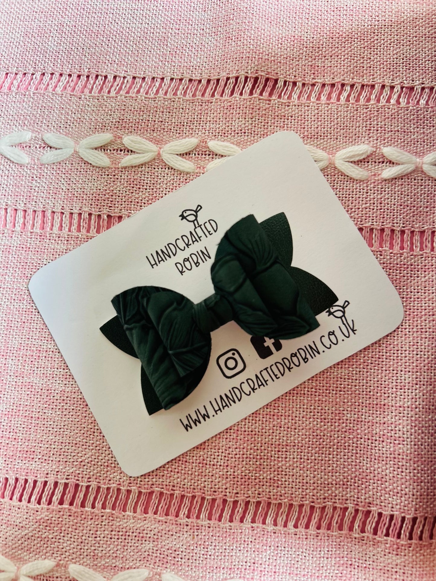 Green Floral Embossed