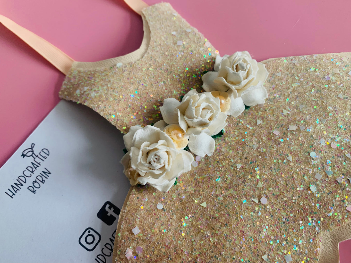 Peach Tutu Bow Holder