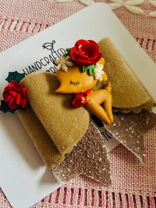 Floral Christmas Reindeer