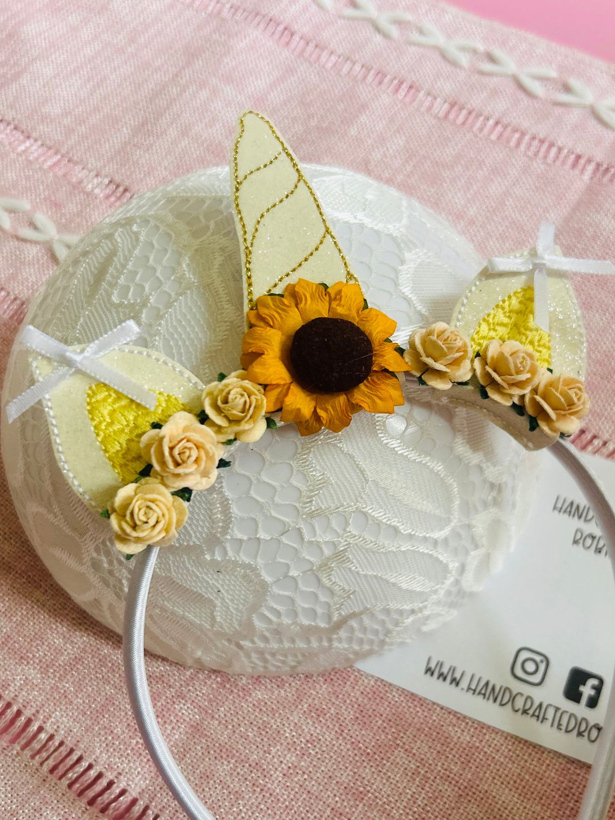 Sunflower Unicorn Headband