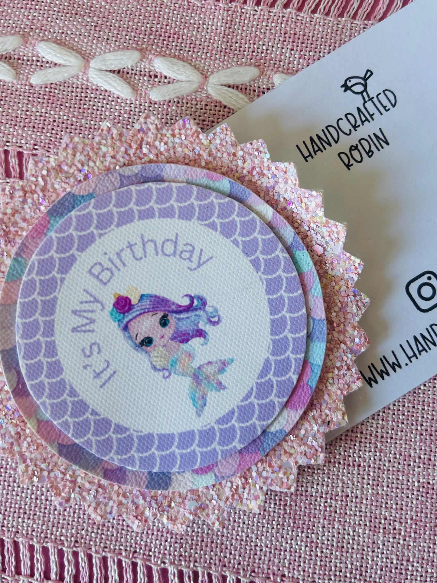Mermaid Birthday Badge