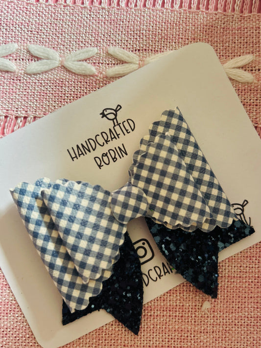 Navy Gingham Tails