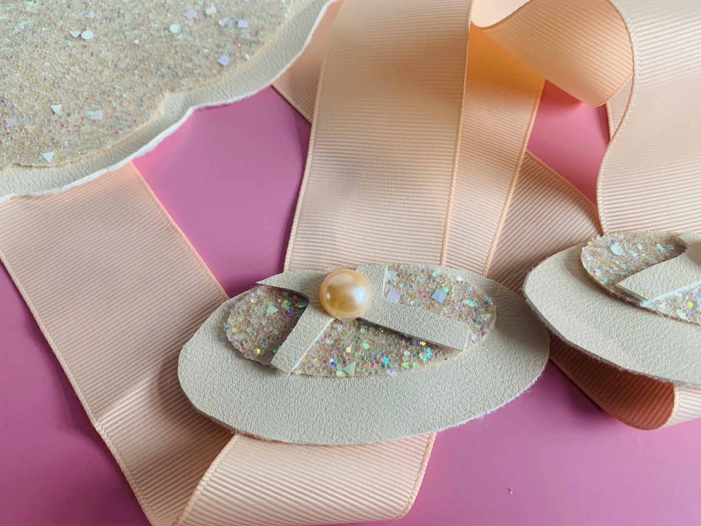 Peach Tutu Bow Holder