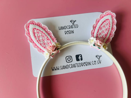 Pink Bunny Headband