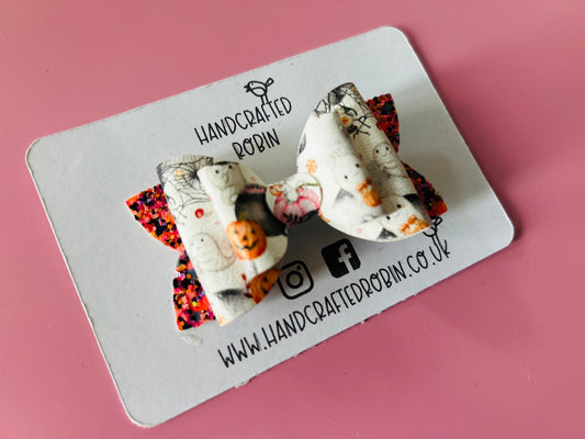 Ghosts & Pumpkins Bow