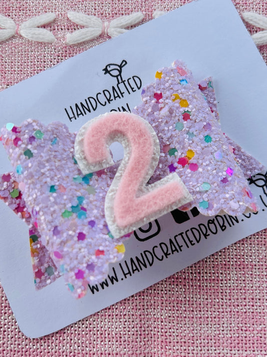Pink Confetti Bow ‘2’