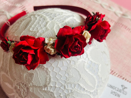 Red Flower Headband