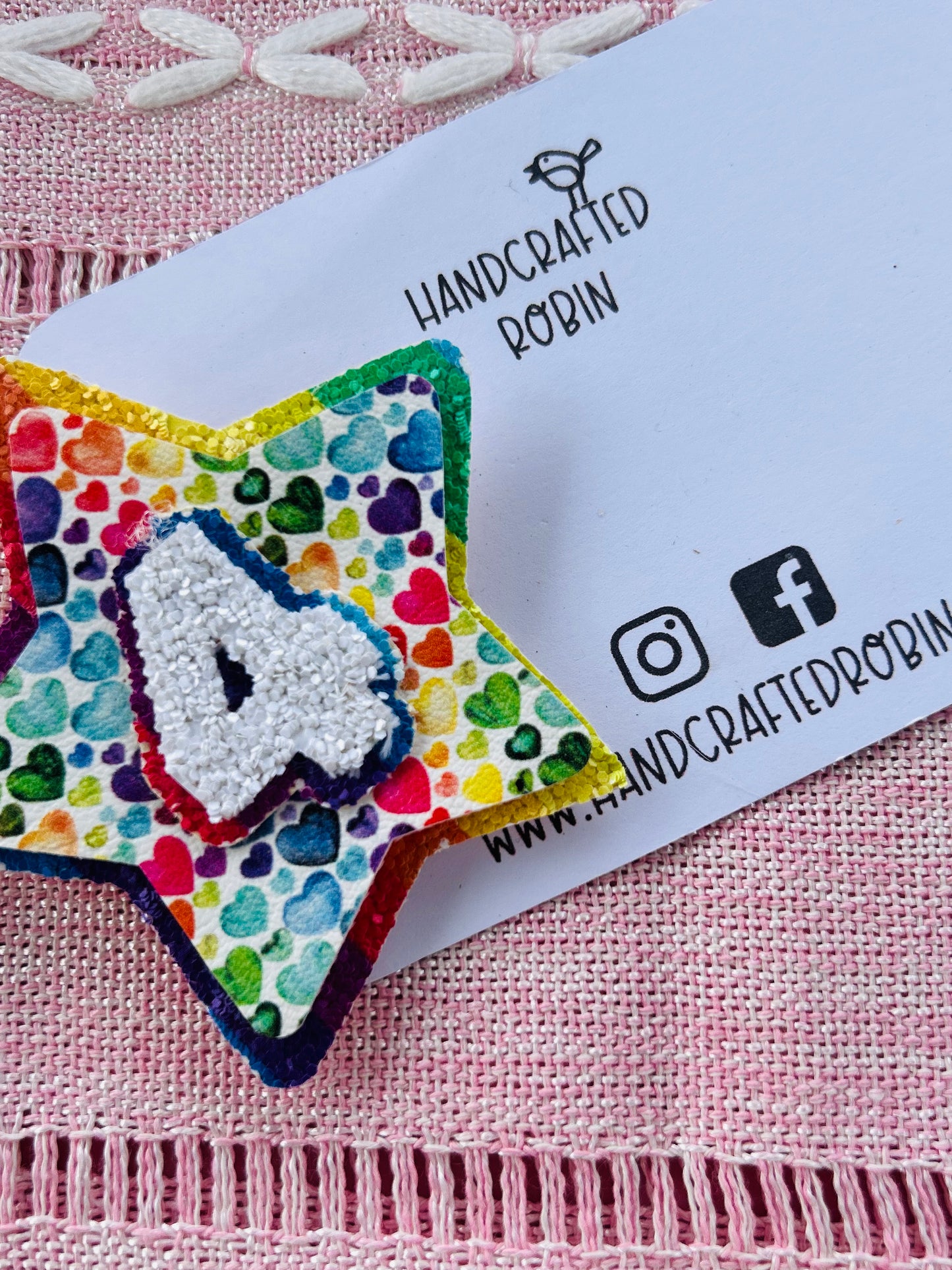 Rainbow Hearts Badge ‘4’