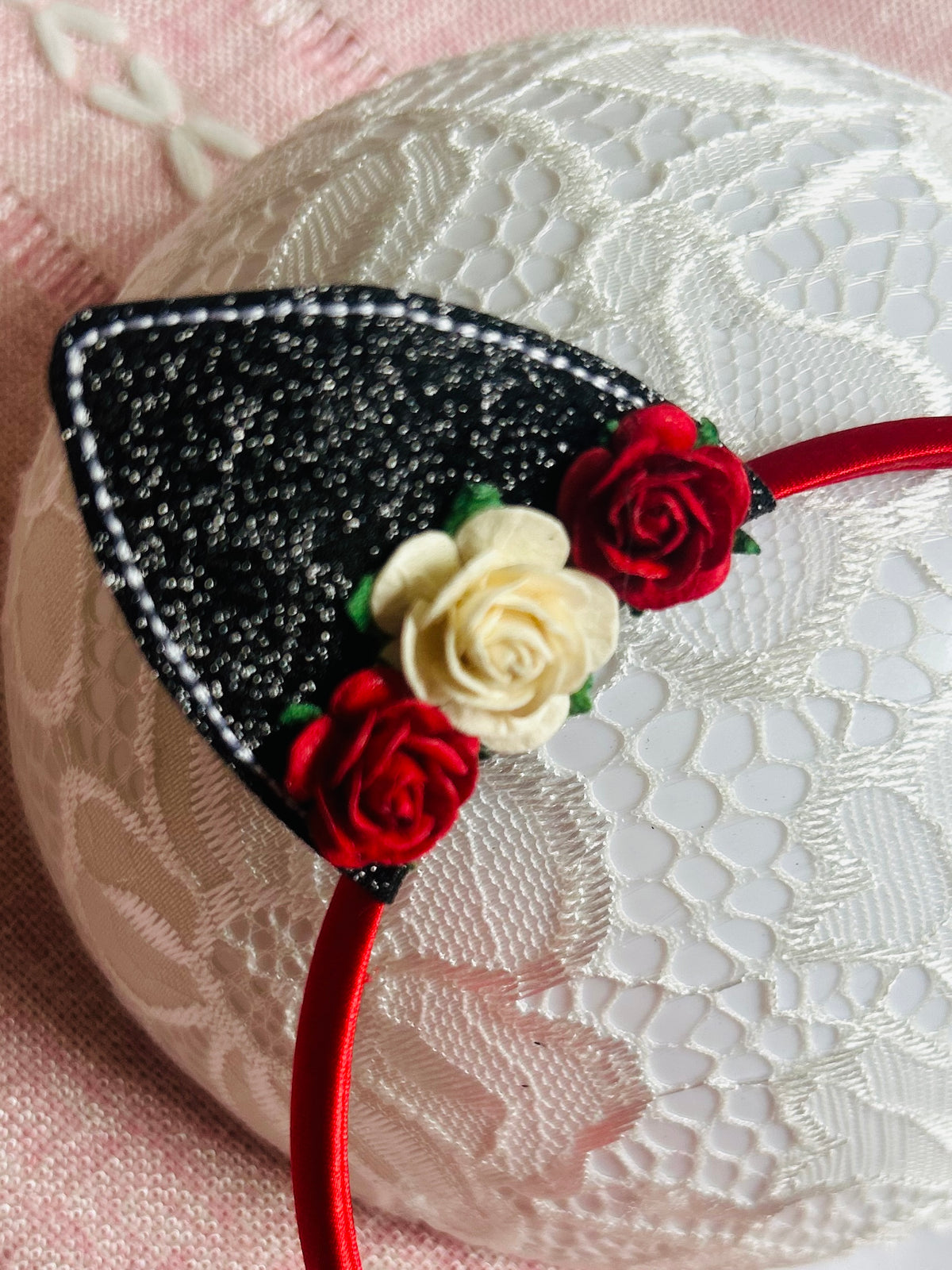 Cat Ears Headband - Red