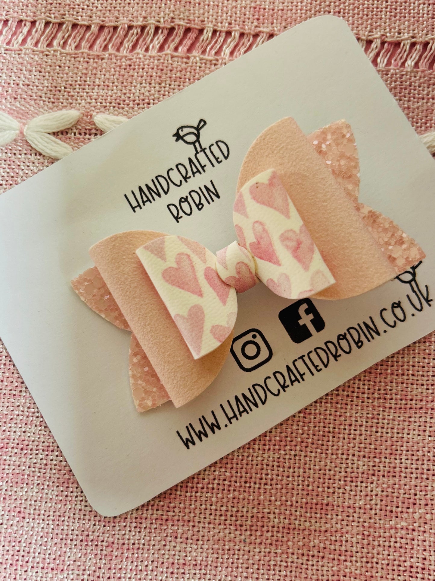 Pink Watercolour Hearts
