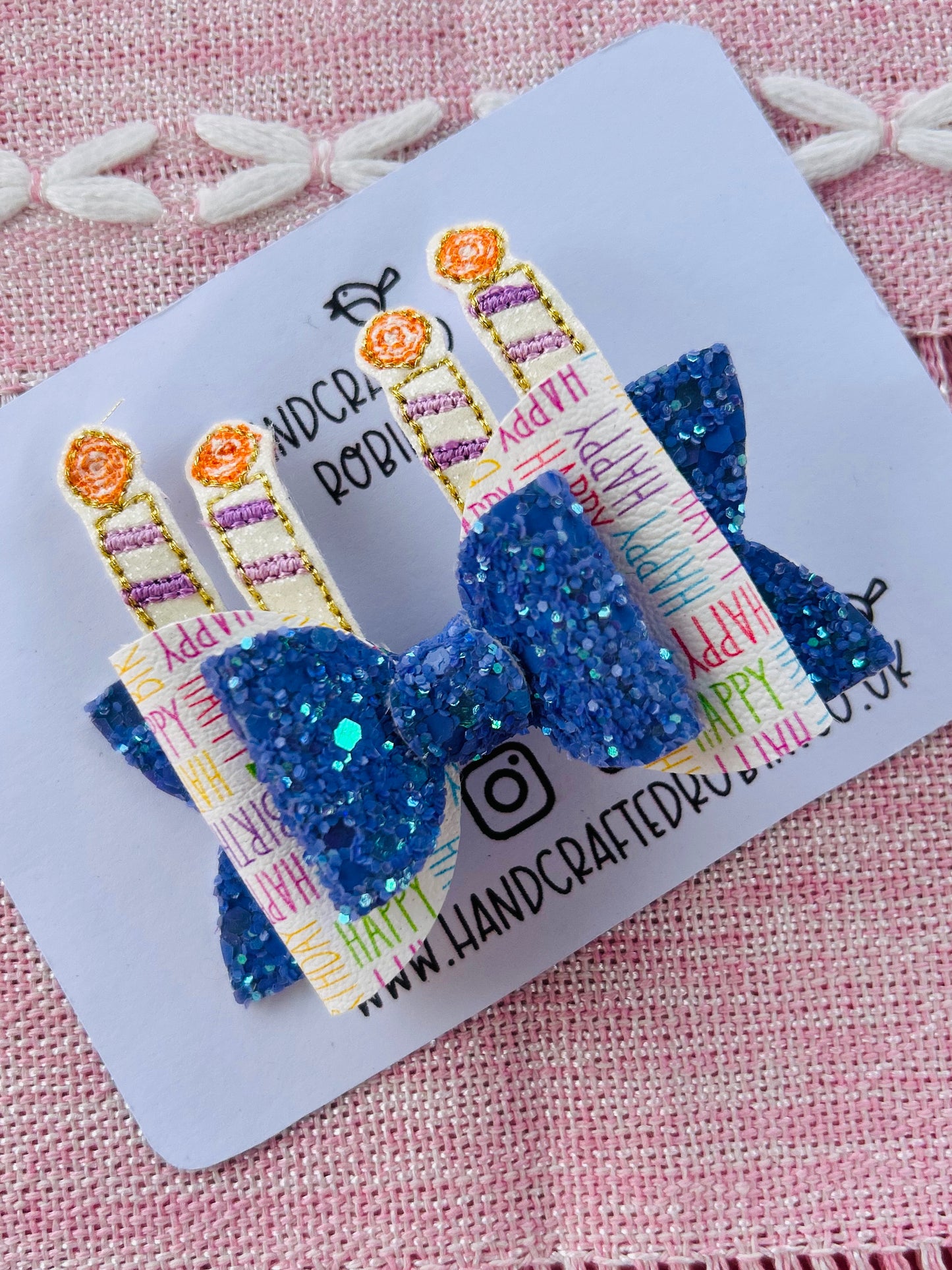 Birthday Candle Bow - Purple
