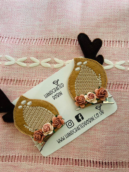 Antler Clip Set - Pink