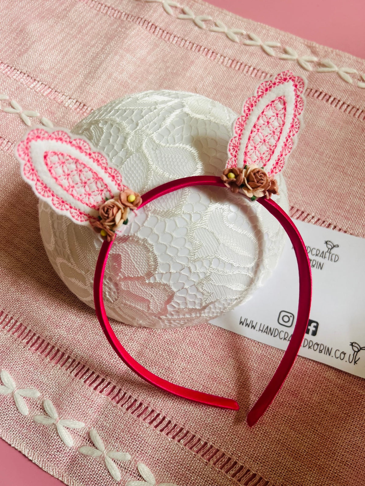Pink Bunny Headband