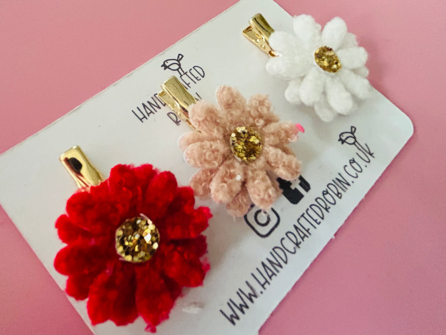 Flower Clip Set - Teddy