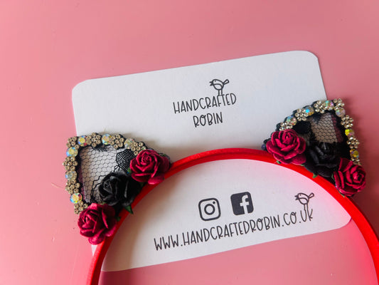 Cat Headband - Red