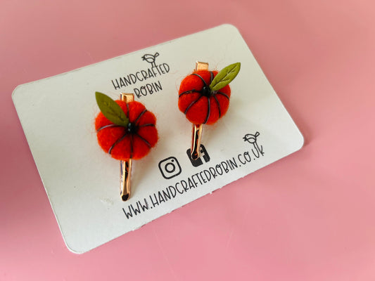 Pumpkin Hair Clips