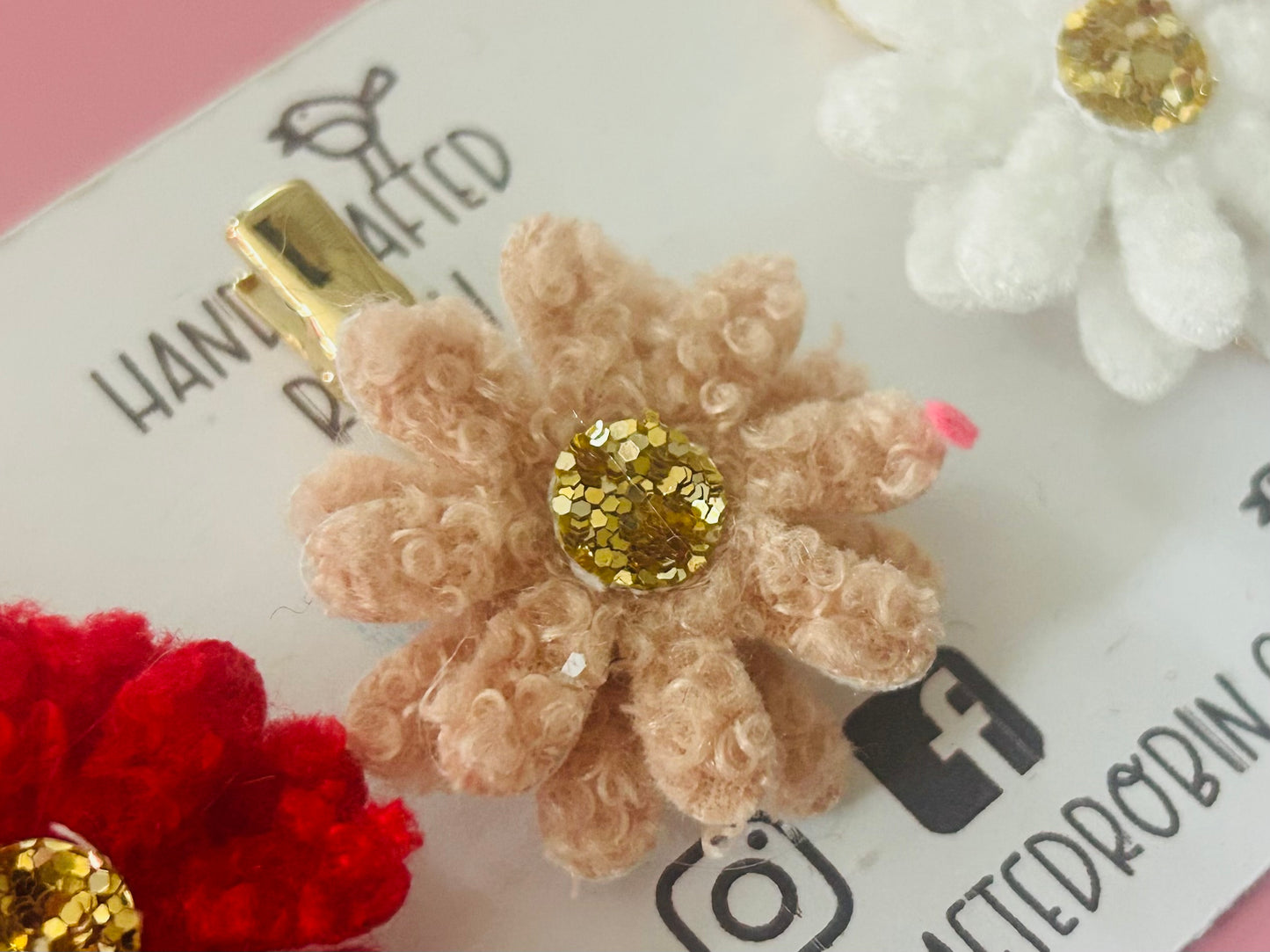 Flower Clip Set - Teddy