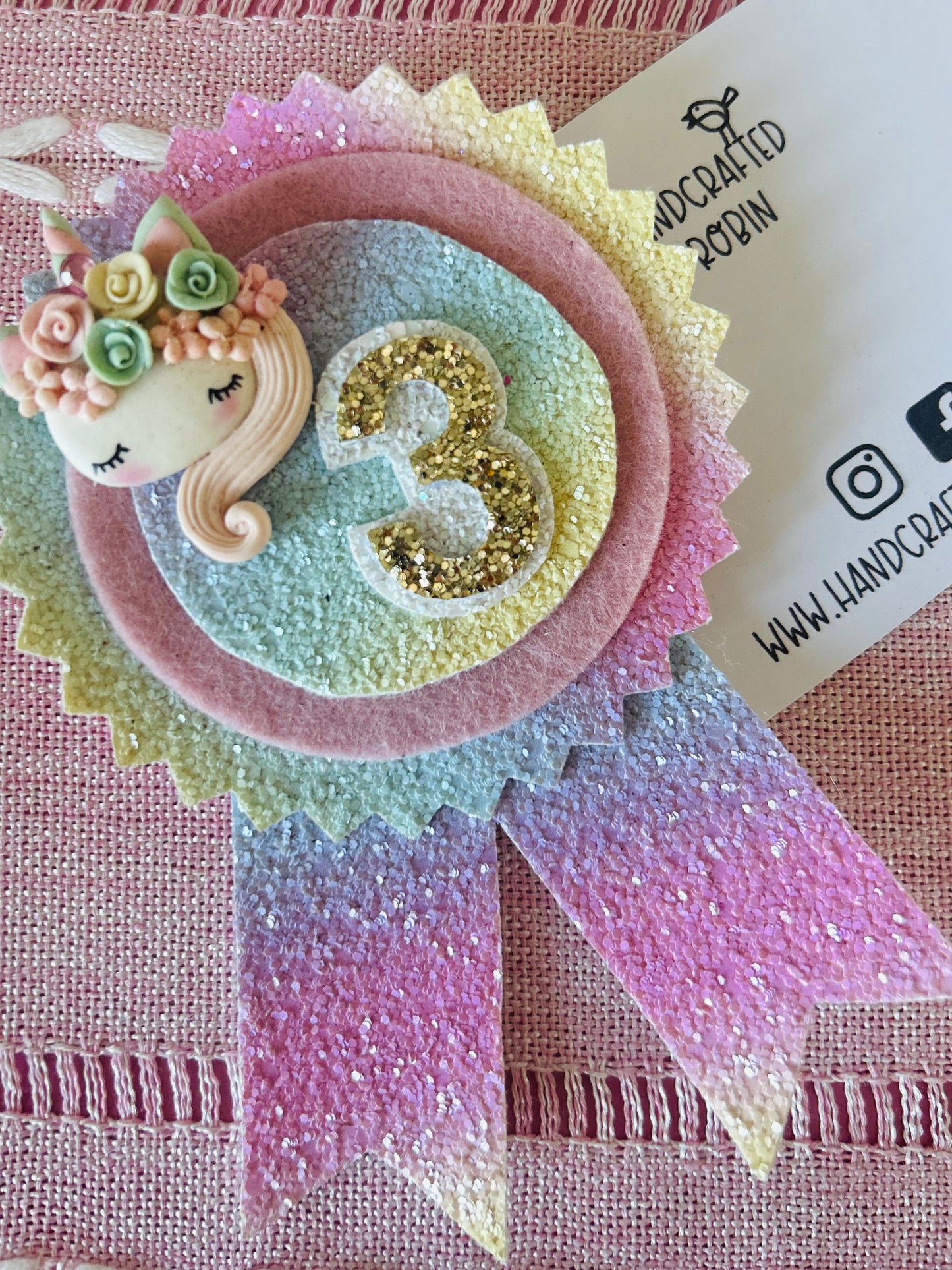 Floral Unicorn Rosette ‘3’