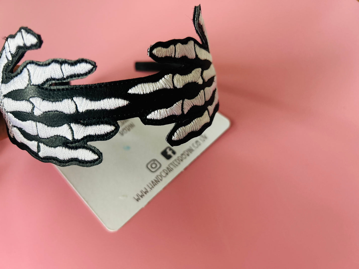 Skeleton Hands Headband